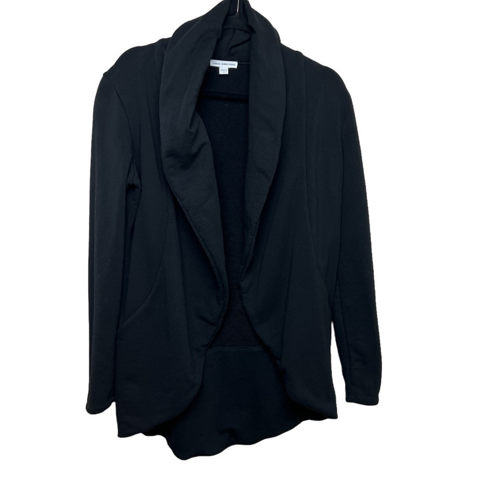 Standard James Perse French Terry Draped Open Cardigan